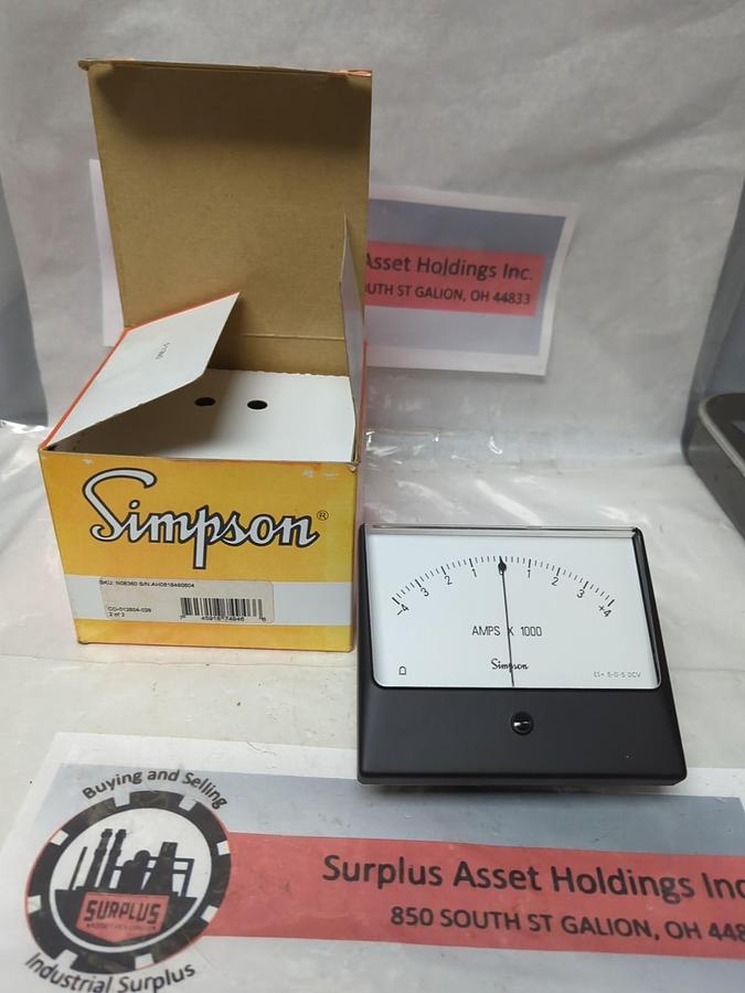 SIMPSON,1329,PANEL METER -4-0-+4 NOS