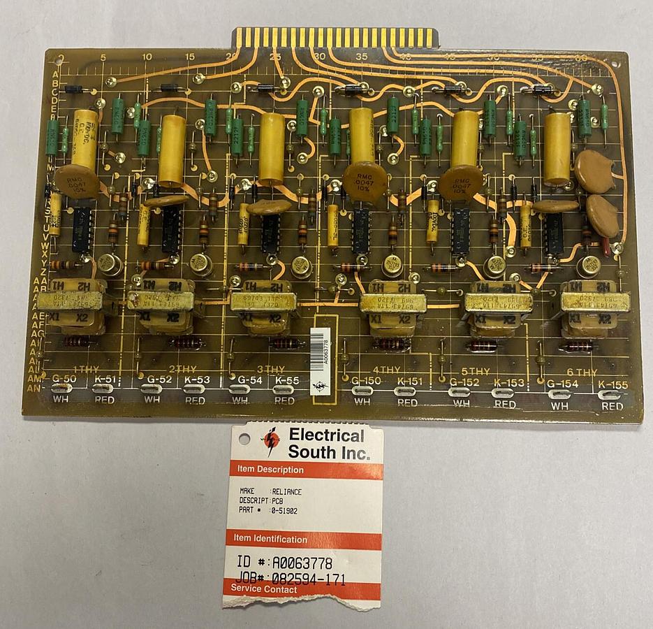 Used RELIANCE,0-51902,DRIVER CARD BOARD ASSEMBLY REFURBISHED
