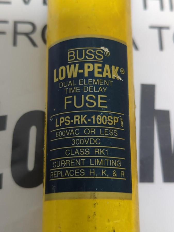 COOPER BUSSMANN,LPS-RK-100SP,LOW-PEAK 100 AMP FUSE NOS