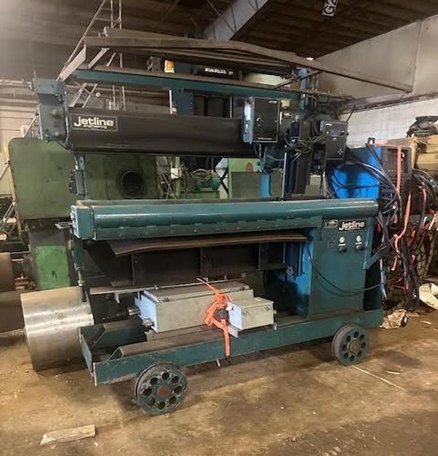Used Jet-Line LWS-48Z,48" Rail Mounted Seam Welder w/Miller Power Supply