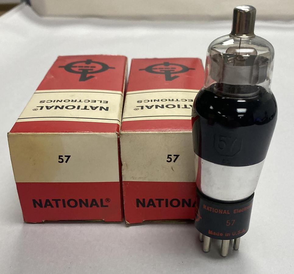 National Electronics,57,Vacuum Tube Lot Of 2 NOS