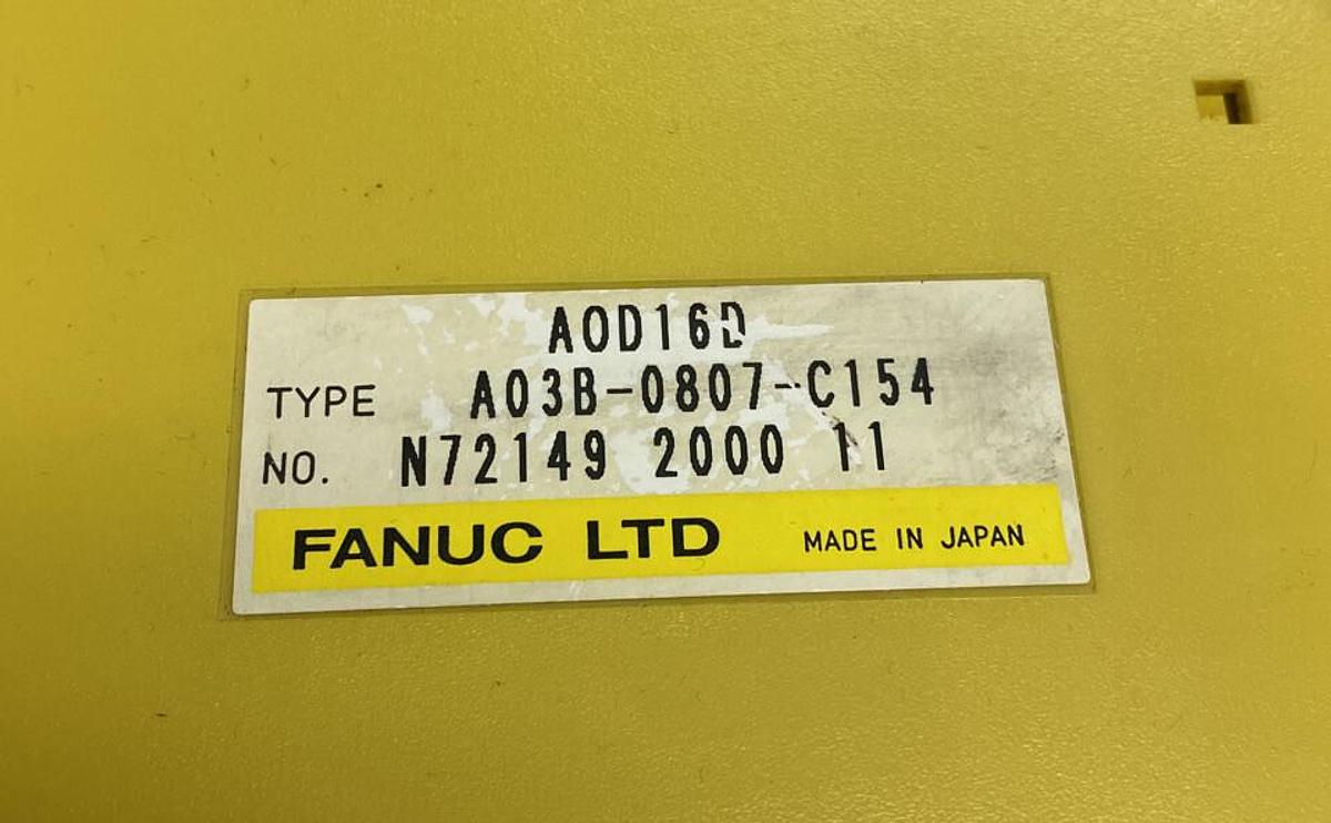 Used Fanuc,A0D16D,Type A03B-0807-C154 Output Module