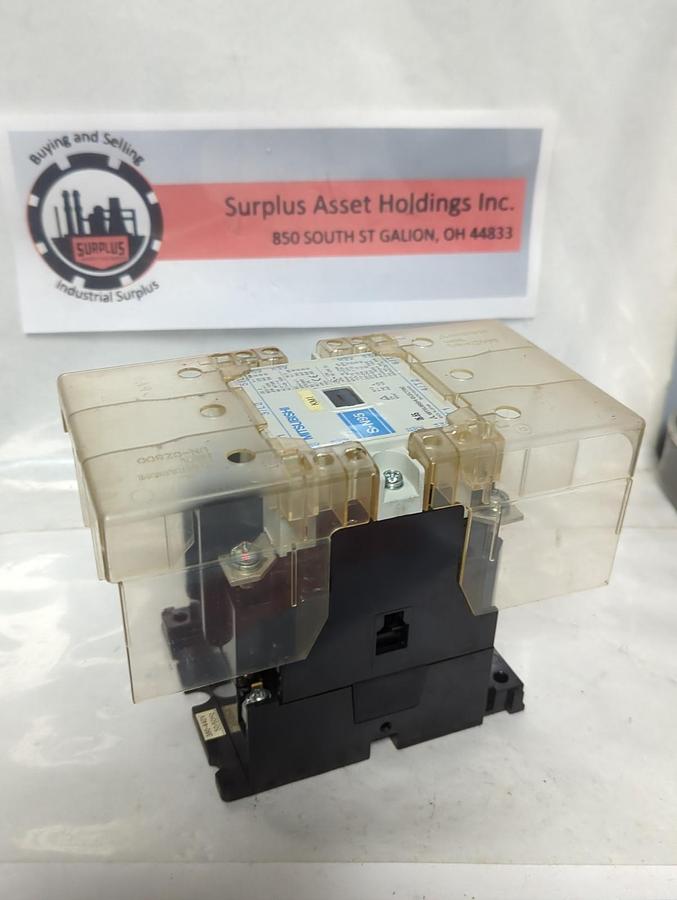 Used MITSUBISHI,S-N95,MAGNETIC CONTACTOR 3-POLE WITH GUARDS PRE-OWNED