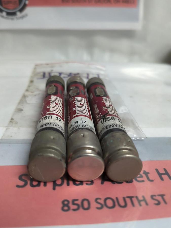 Used LITTELFUSE,IDSR-12,INDICATOR 12 AMP FUSE LOT OF 3 PRE-OWNED