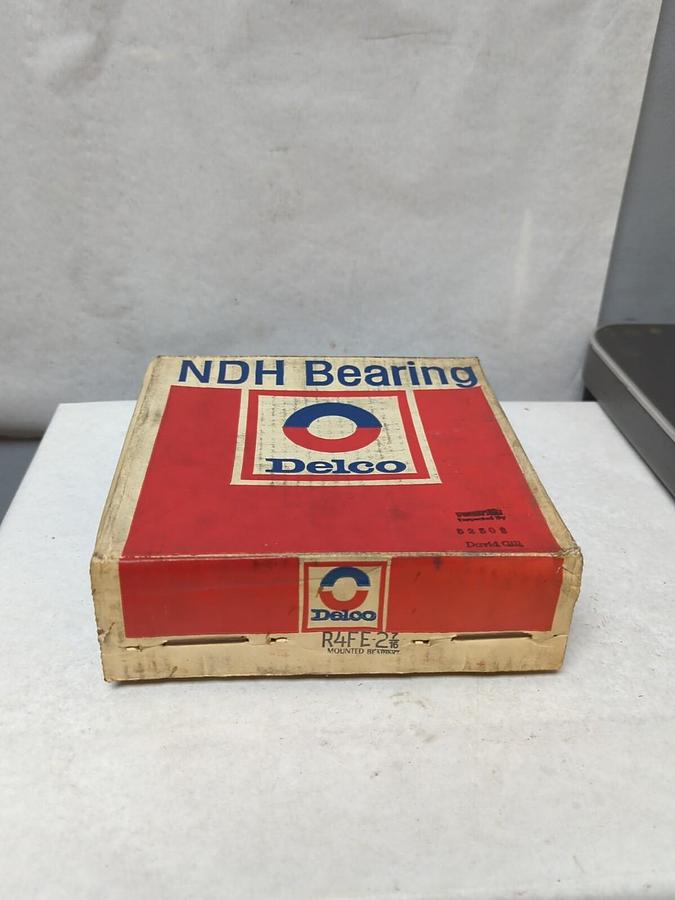 NDH DELCO,R4FS-2-7/16,FLANGE MOUNT BEARING 2-7/16 INCH BORE NOS