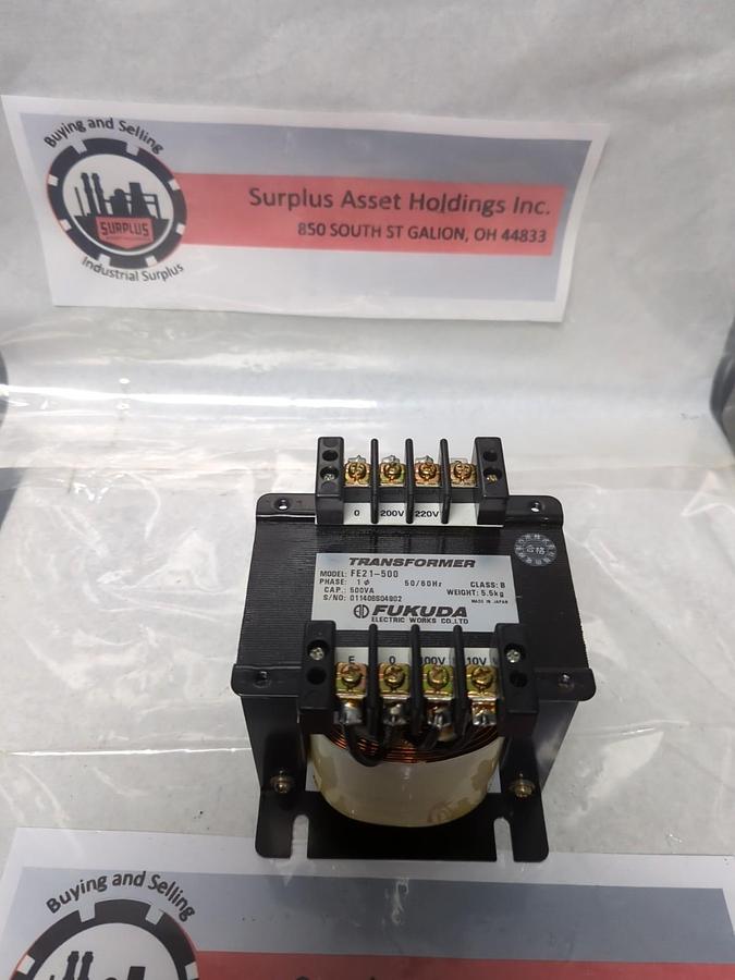 Used FUKUDA,FE21-500,TRANSFORMER PHASE 1 500VA PRE-OWNED