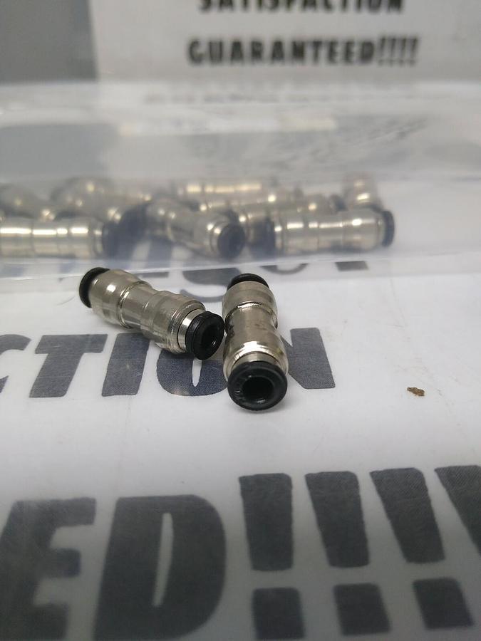 UNBRANDED,61761854,TUBE STRAIGHT UNION 3MM OD  NICKLE PLATED BRASS LOT OF 14