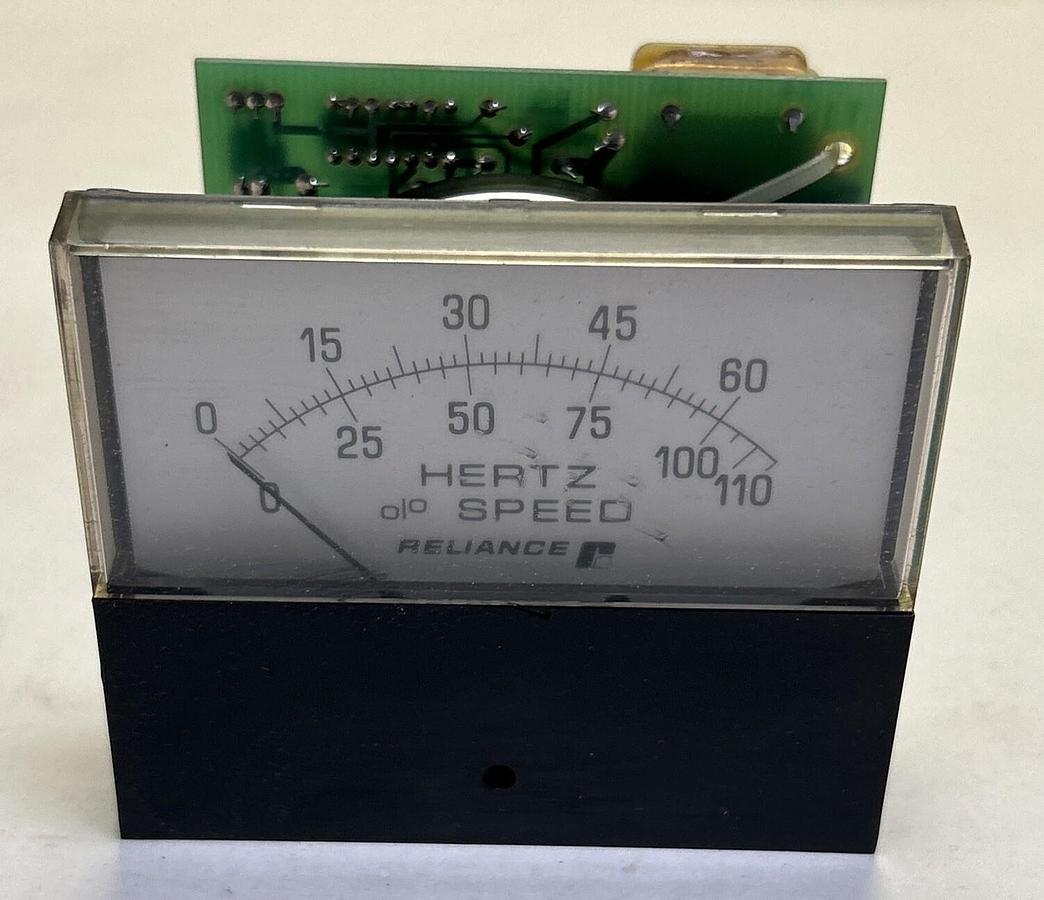 Used RELIANCE,251300DRDR8JLA,PANEL METER 1-110 HERTZ SPEED