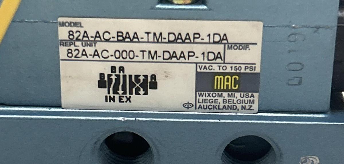 MAC VALVES,82A-AC-BAA-TM-DAAP-1DA,SOLENOID VALVE NOS