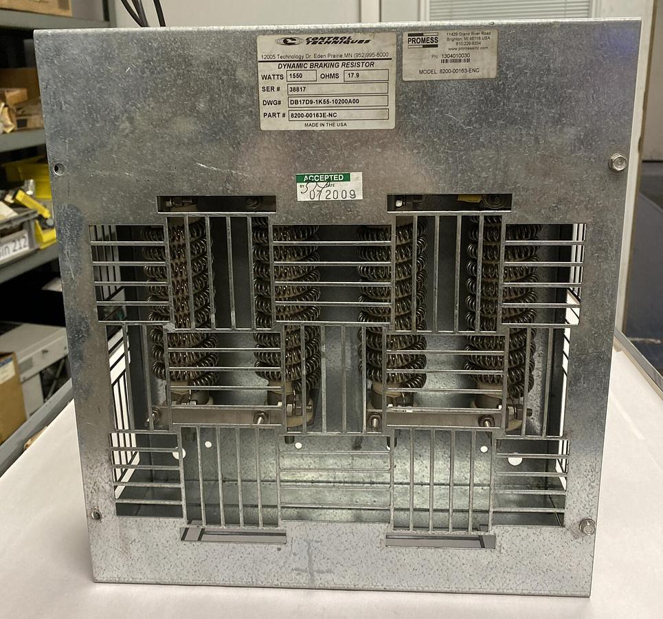 Used Control Techniques,DB17D9-1K55-10200A00,DYNAMIC BRAKING RESISTOR 1550 WATTS 17.9