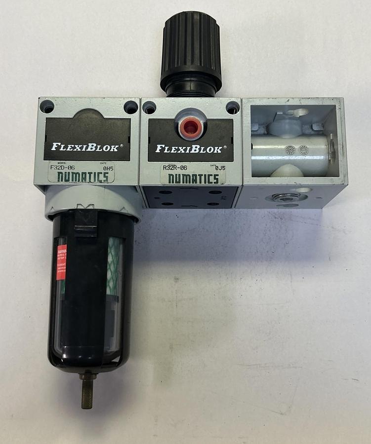 Used NUMATICS,F32D-06,PNEUMATIC FILTER WITH R32R-06 REGULATOR