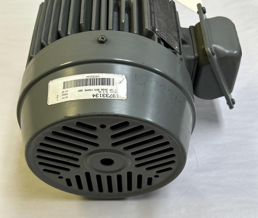 Used TOSHIBA,B0012FMC2AOZ,MOTOR 1HP 3490RPM 230/460V 3PH 56C FRAME