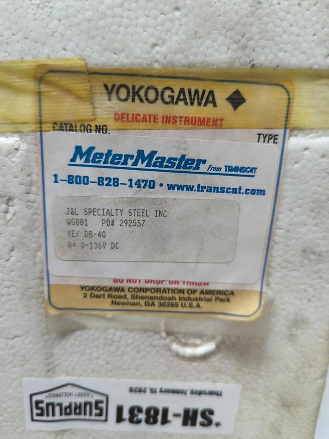 YOKOGAWA,DB-40,PANEL METER 0-600 FPM NOS