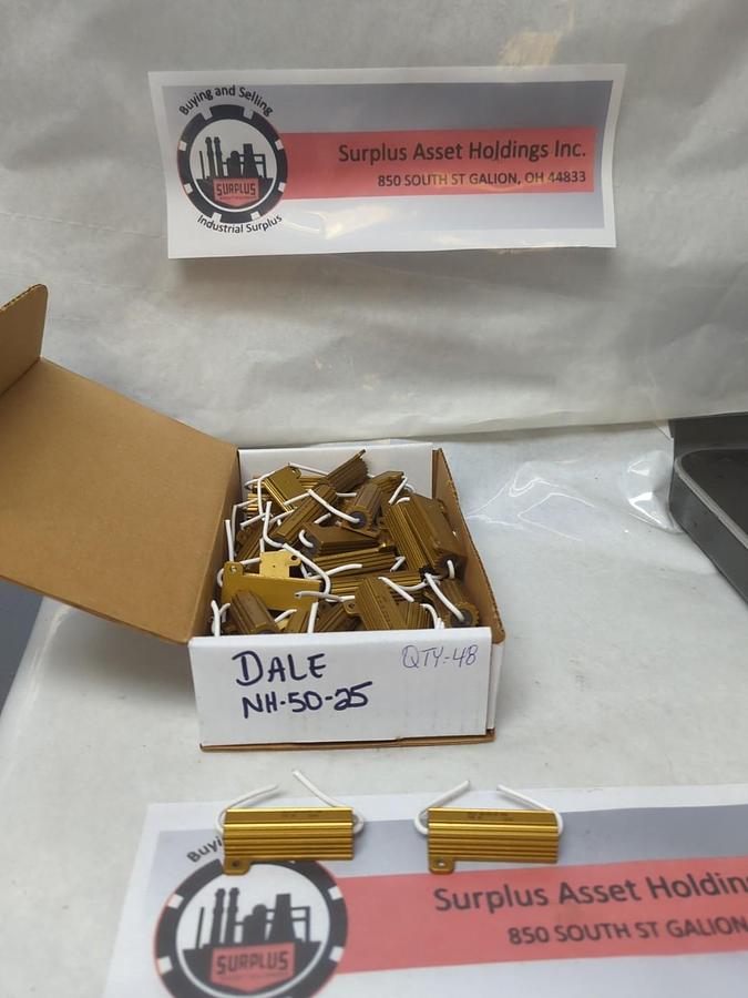Used DALE,NH-50-25,CHASIS MOUNT WIREROUND RESISTOR 50W 30Ω 3% LOT OF 48 PRE-OWNED