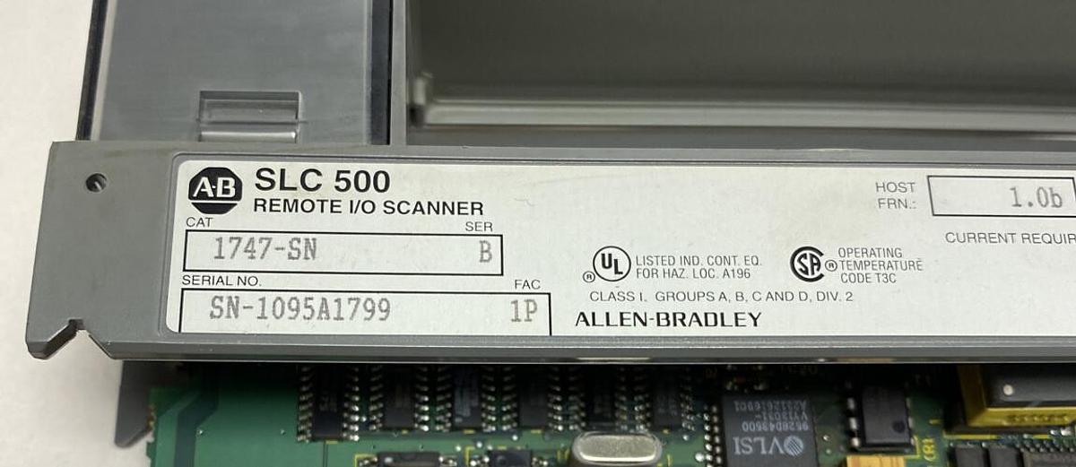 Used Allen-Bradley,1747-SN,Series B SLC500 Remote I/O Scanner Module