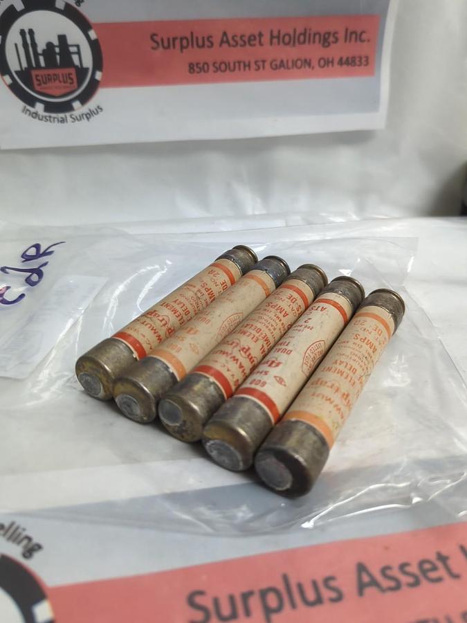 Used SHAWMUT,ATS-DE 2R,AMP-TRAP 2 AMP FUSE LOT OF 5 PRE-OWNED