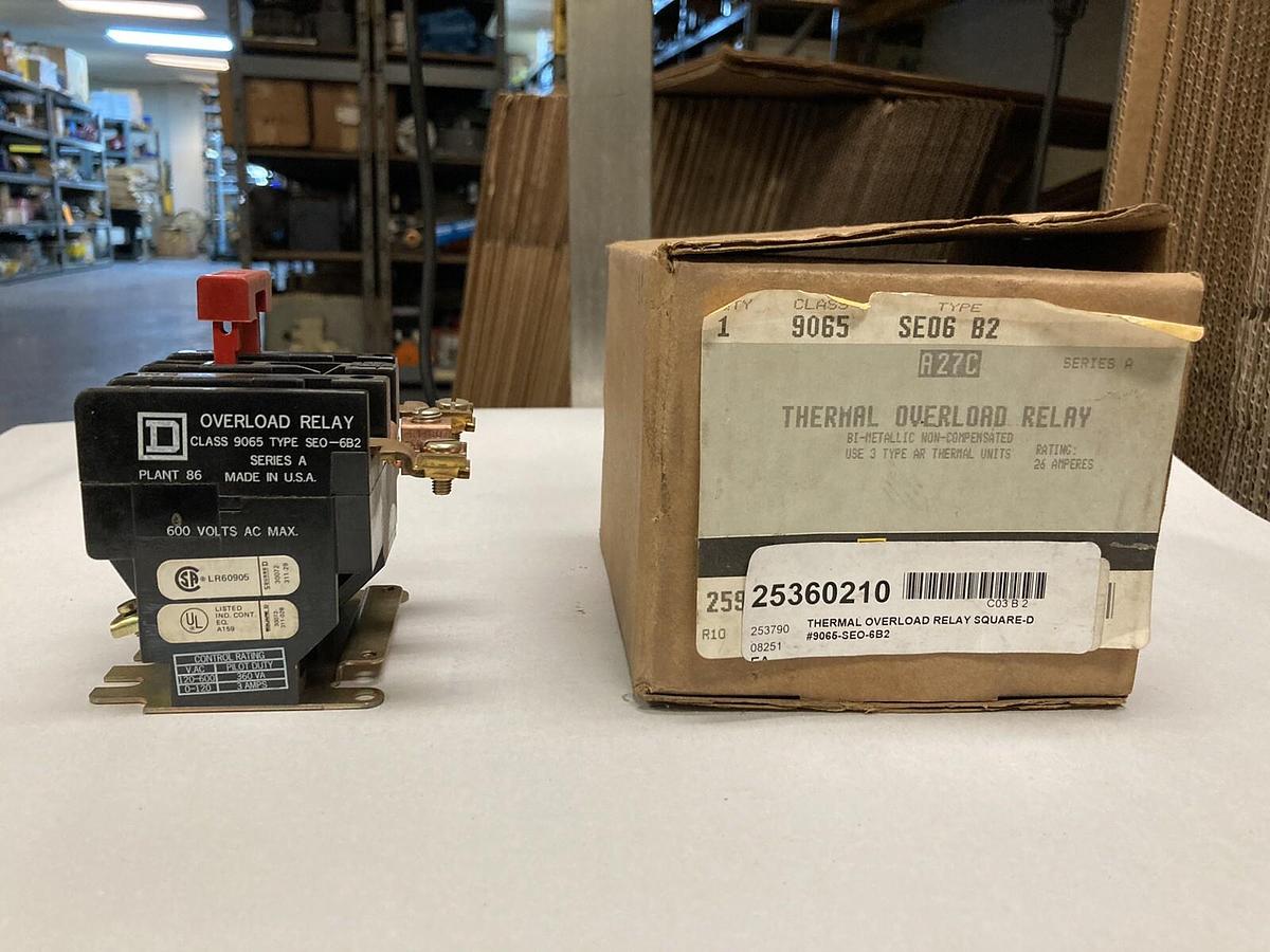 Used Square D,Class 9065 Typer SE06 B2,Thermal Overload Relay 30-90 Amps