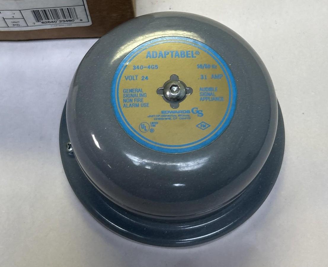 EDWARDS SIGNALING,340-4G5,VIBRATING BELL 24V 4INCH NOS