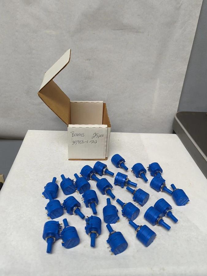 BOURNS,3590S-1-502,WIREWOUND POTENTIOMETER 5K OHM 10-TURN 5% LOT OF 25 NOS
