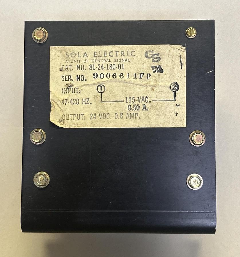 Used SOLA,81-24-180-01,POWER SUPPLY