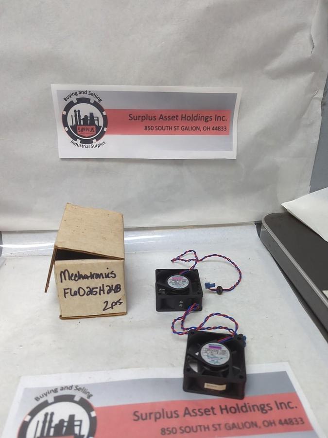 Used MECHATRONICS,F6025H24B,AXIAL FAN 24V 0.080A LOT OF 2 PRE-OWNED