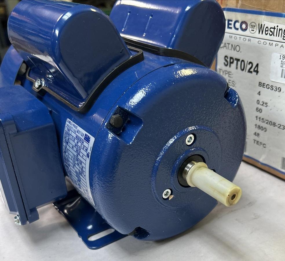 TECO-WESTINGHOUSE,SPT0/24,MOTOR 1/4HP 1800RPM 115/208-230V 1PH 48 FRAME NOS