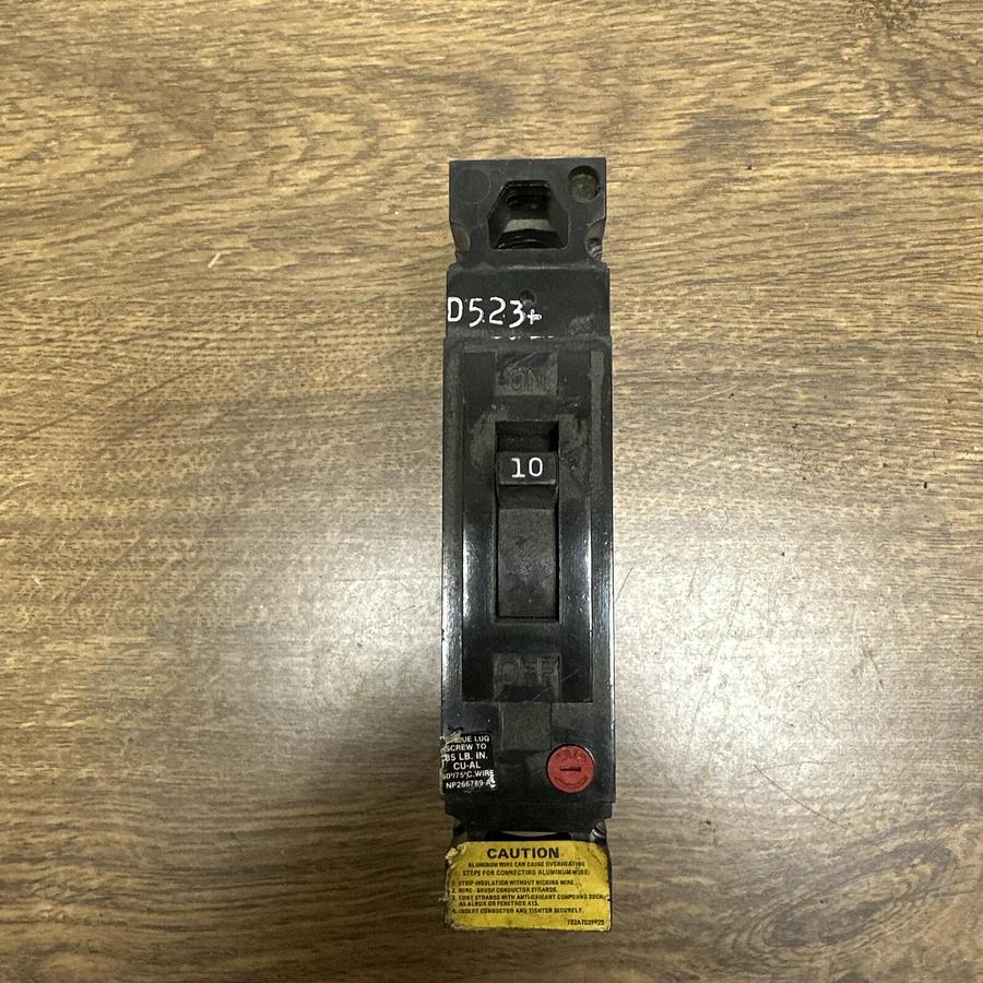 Used GE,TEB111010,10Amp circuit breaker