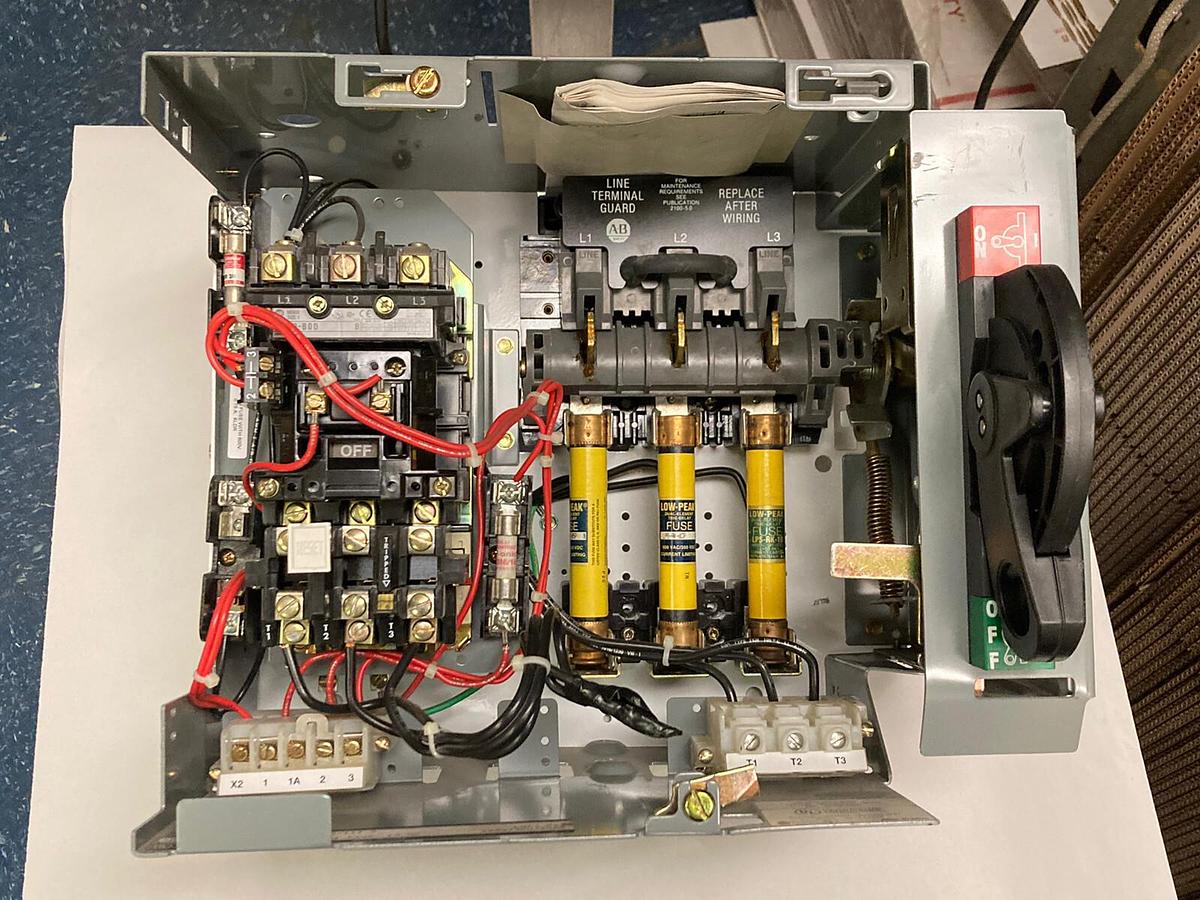 Used Allen-Bradley,2100 2112B,Size 1  Fused MCC 12 INCH Starter Feeder Bucket