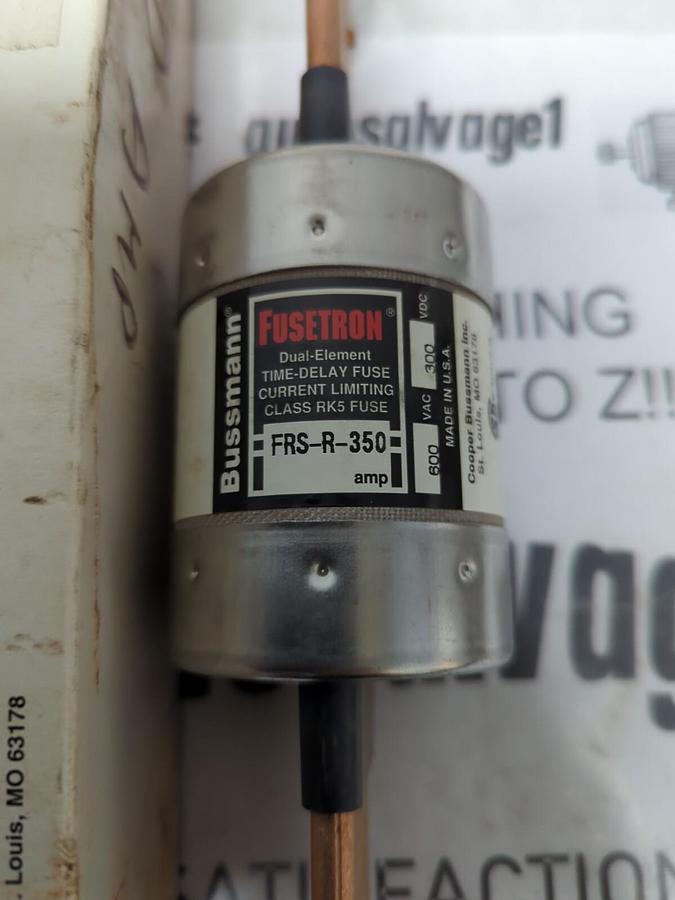 COOPER BUSSMANN,FRS-R-350,FUSETRON 350 AMP FUSE NOS