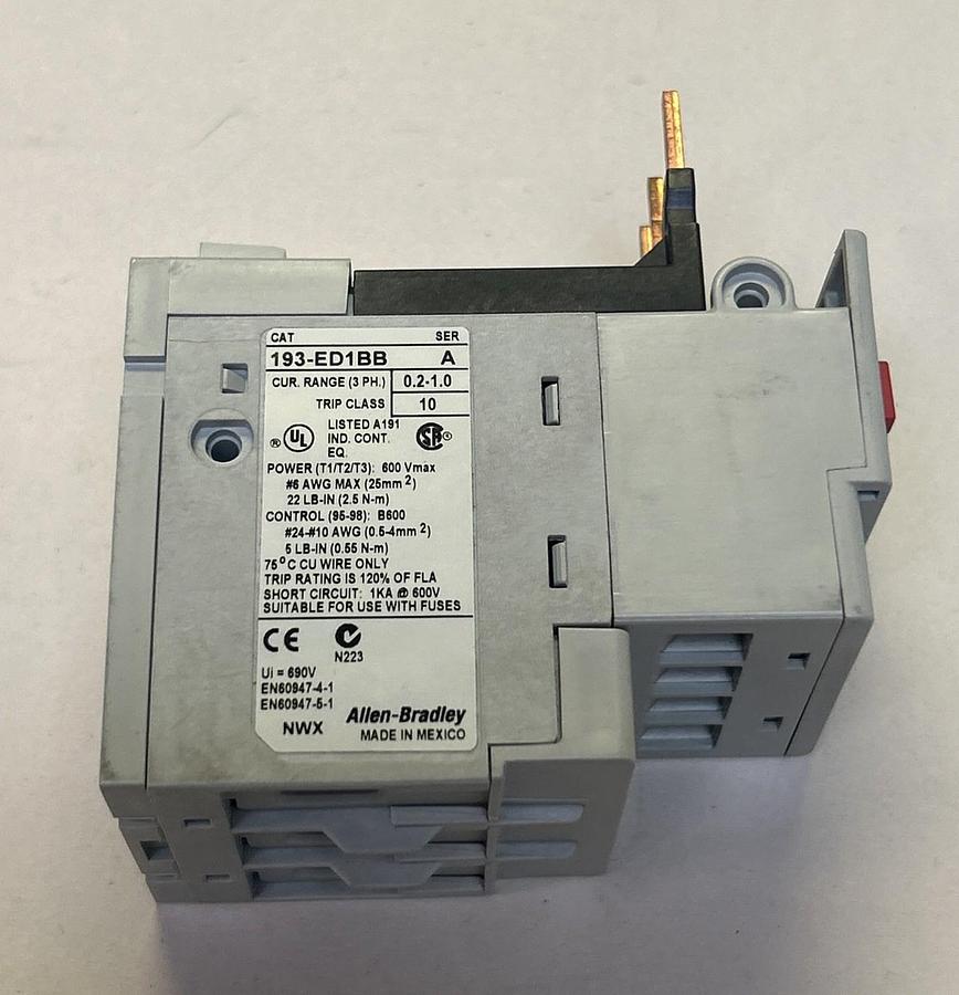 ALLEN BRADLEY,193-ED1BB,OVERLOAD RELAY NOS