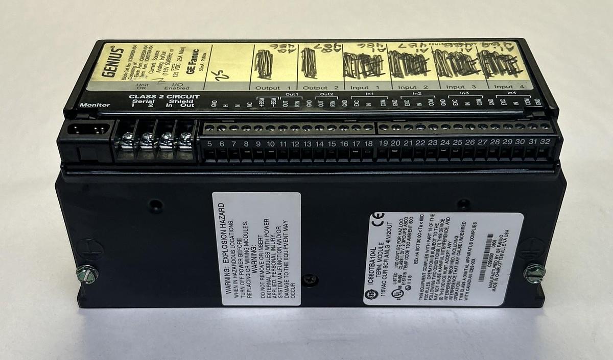 Used GE FANUC,IC660BBA104,GENIUS BLOCK CURRENT SOURCE ANALOG IN / OUT MODULE
