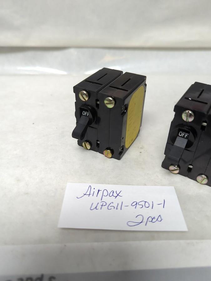 Used AIRPAX,UPG11-9501-1,CIRCUIT BREAKER LOT OF 2 PRE-OWNED