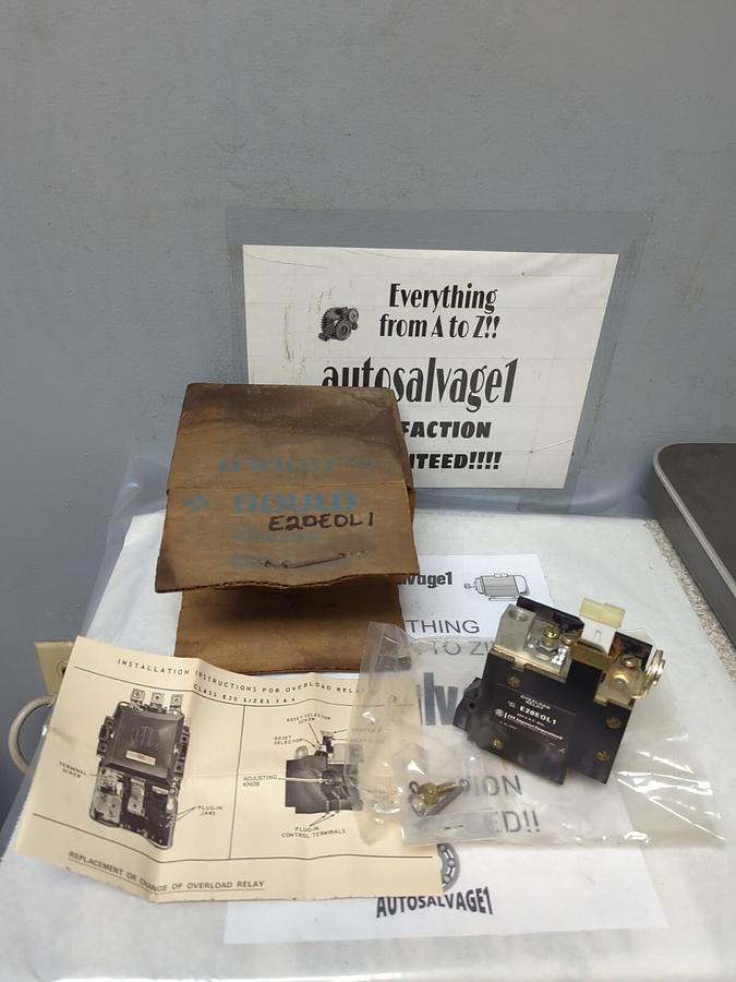 GOULD,E20EOL1,OVERLOAD RELAY 600 VAC MAX NOS