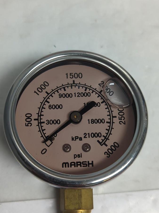 Used MARSH,0-21000/0-3000,GAUGE 0-21000 kPa 0-3000 PSI PRE-OWNED