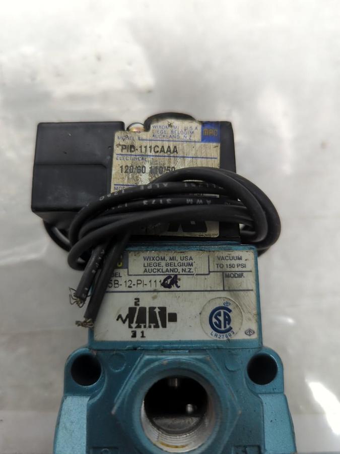Used MAC,55B-12-1116CA,SOLENOID VALVE PRE-OWNED
