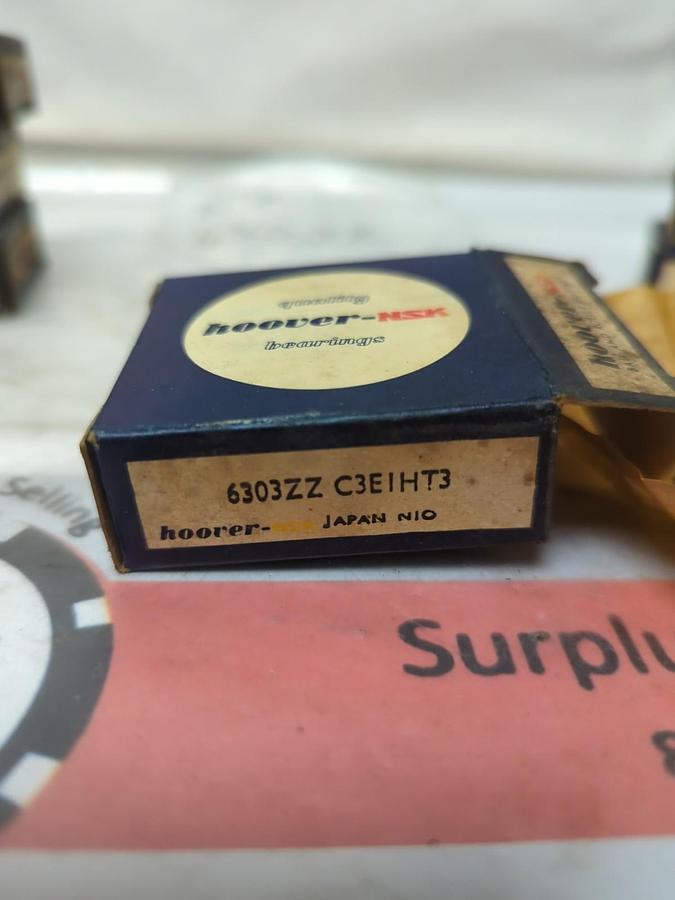 NSK,6303ZZ,DEEP GROOVE BALL BEARING DOUBLE METAL SHIELDED LOT OF 6 NOS