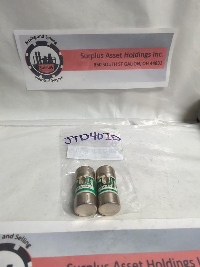 Used LITTELFUSE,JTD 40ID,INDICATOR 40 AMP FUSE LOT OF 2 PRE-OWNED