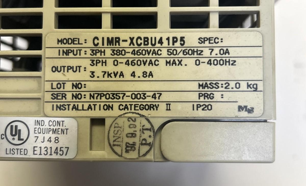 Used OMRON,CIMR-XCBU41P5,VS MINI INVERTER DRIVE