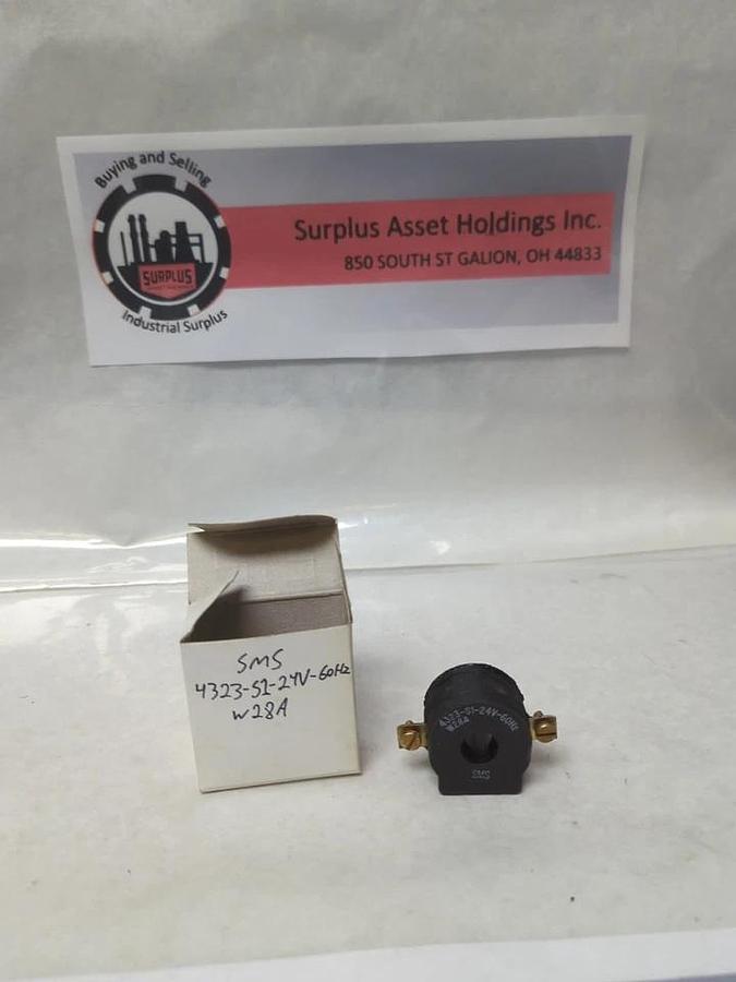 Used SQUARE D,4323-S1-W28A,MAGNETIC COIL SMS 24V 60HZ PRE-OWNED