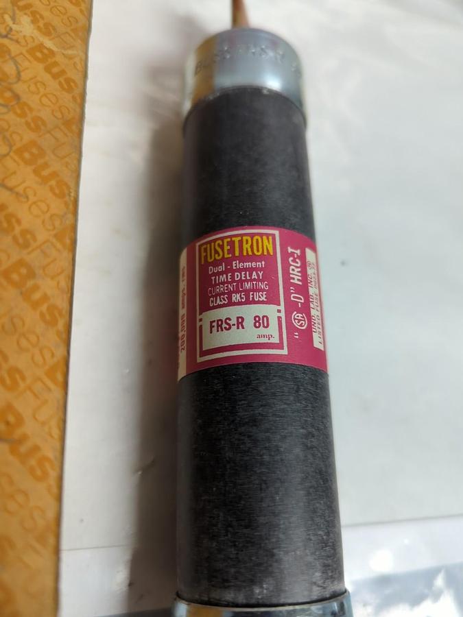 COOPER BUSSMANN,FRS-R-80,FUSETRON 80 AMP FUSE NOS