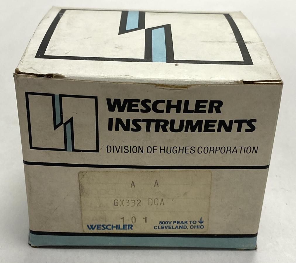 WESCHLER,GX-332-DCA,PANEL METER 600-0-600DC AMPERES NOS