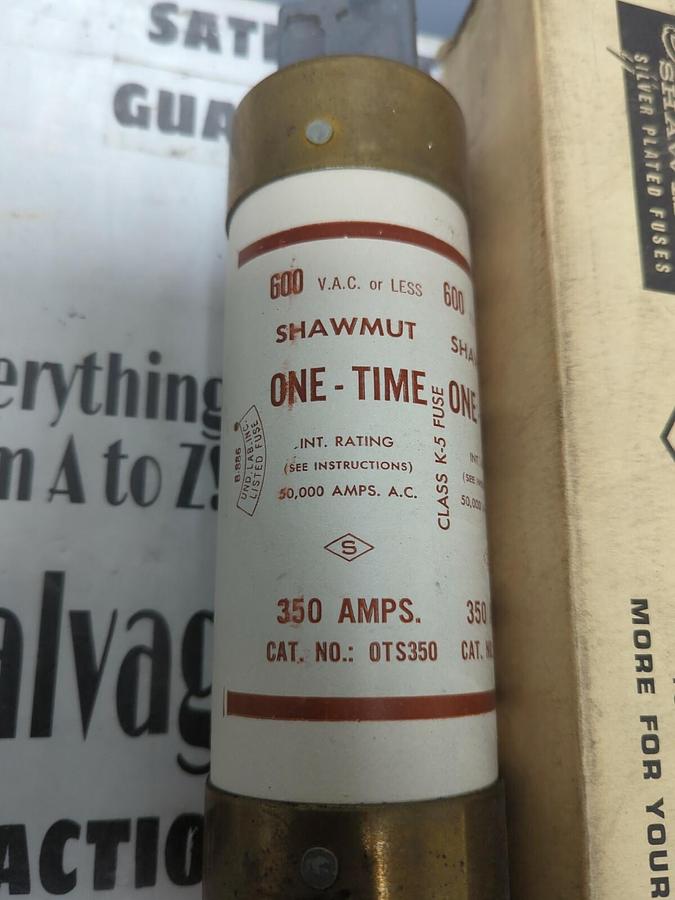 SHAWMUT,OTS350,ONE-TIME FUSE..NOS