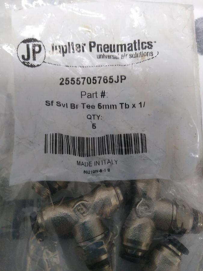 Used JUPITER PNUEMATICS,2555705765JP,5MM SWIVEL MALE BRANCH TEE LOT OF 13