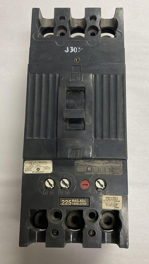Used GE,TFK236F000,Circuit Breaker 225A 600V 3 Pole
