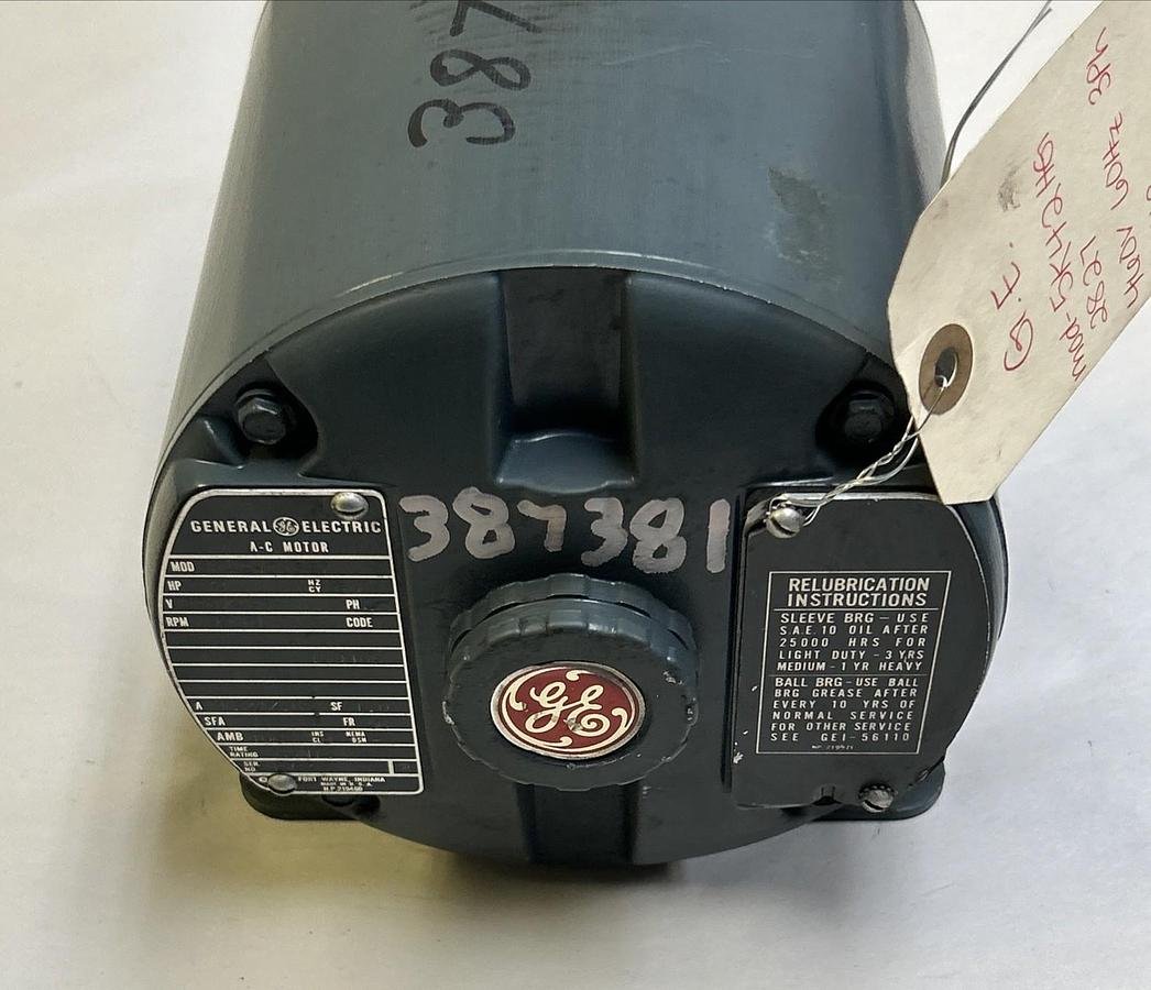 Used GE,5K42HG2827,AC MOTOR 1/4HP 1140RPM 230/460V 3PH 56 FRAME