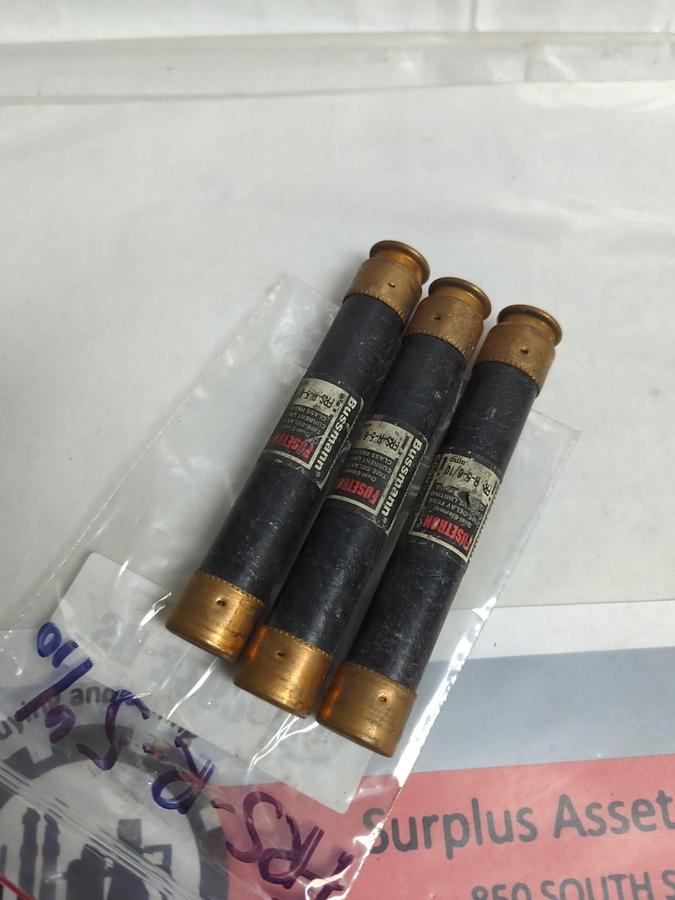 Used COOPER BUSSMANN,FRS-R-5-6/10,FUSETRON 5-6/10 AMP FUSE LOT OF 3 PRE-OWNED