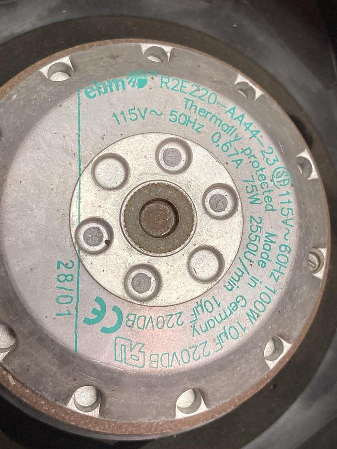 Used ebm,R2E220-AA44-23,Centrifugal Fan 115V 50Hz 0.67A 75W