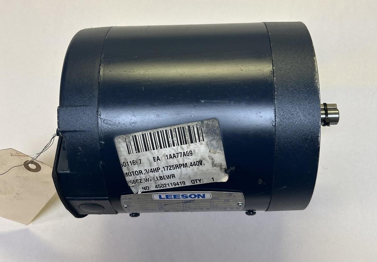 Used LEESON,115106.00,MOTOR 3/4HP 1725RPM 230/460V 3PH 56CZ FRAME