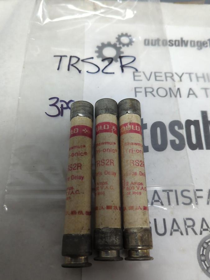 GOULD SHAWMUT,TRS2R,TRI-ONIC 2 AMP FUSE LOT OF 3 NOS