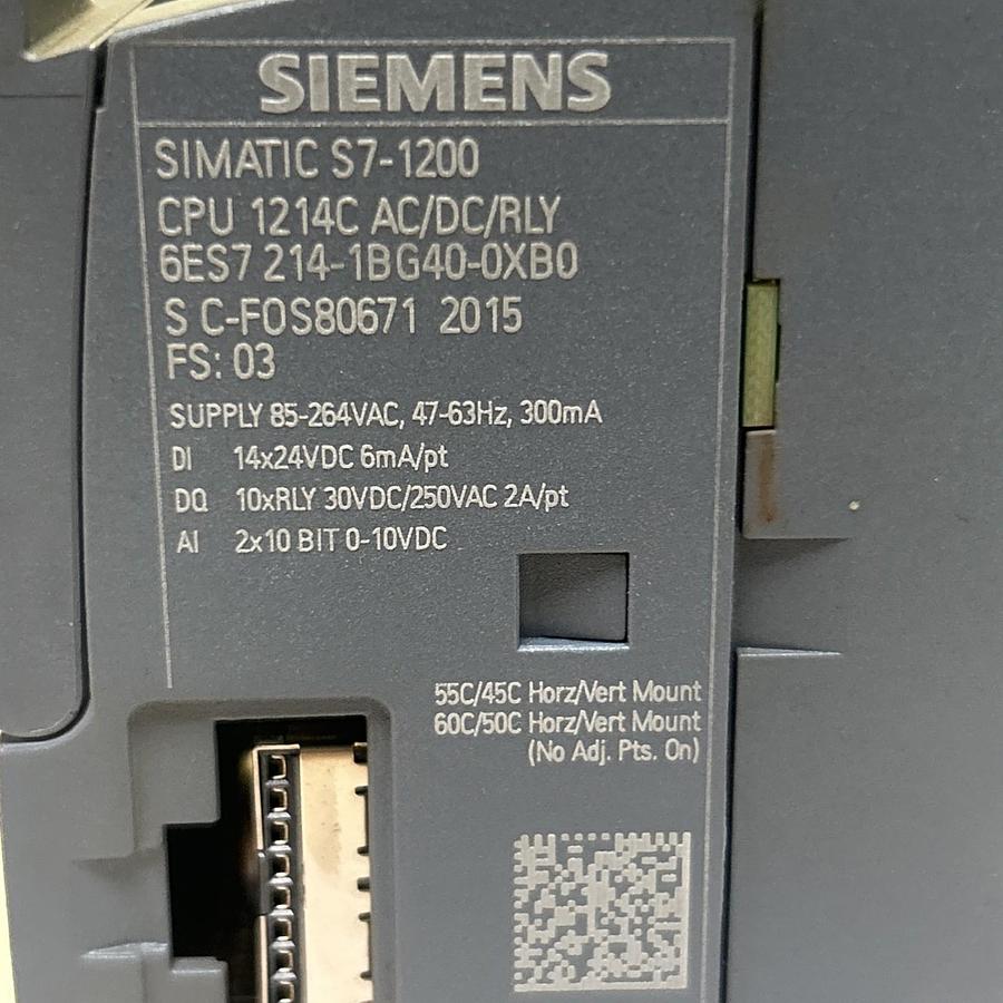 Used SIEMENS,6ES7214-1BG40-0XB0,SIMATIC S7-1200 MODULE